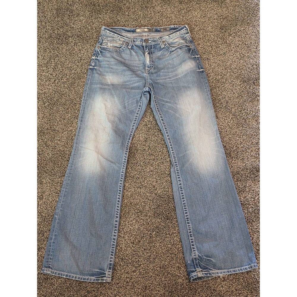 BKE Denim Jake Straight Jeans Distressed Medium Wash The Buckle Men’s 34x34